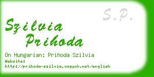 szilvia prihoda business card